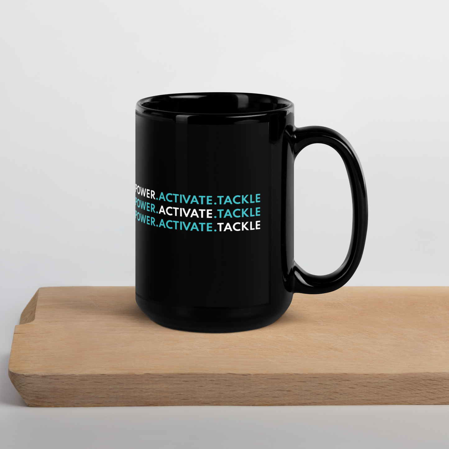 E.A.T. Black Glossy Mug