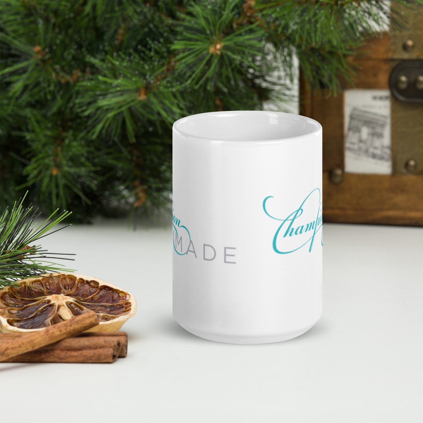 Champion Made White Glossy Mug