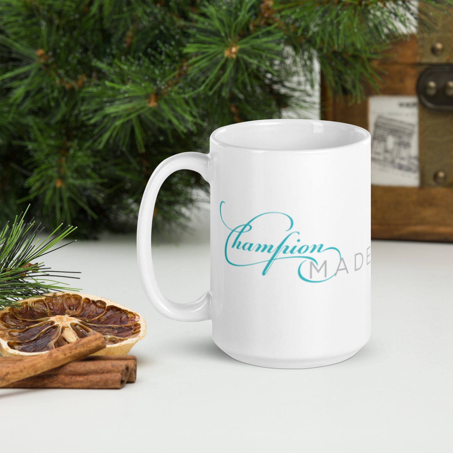 Champion Made White Glossy Mug