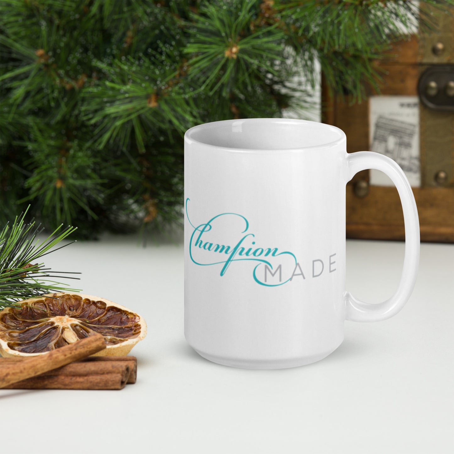 Champion Made White Glossy Mug